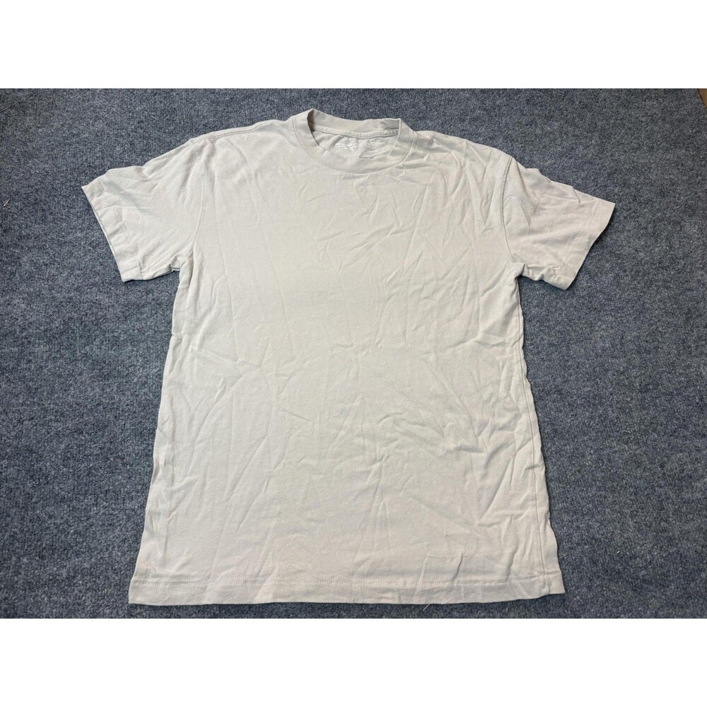 Abercrombie & Fitch Shirt Mens M Beige Soft A&F Essentials Crew Neck Tagless Tee